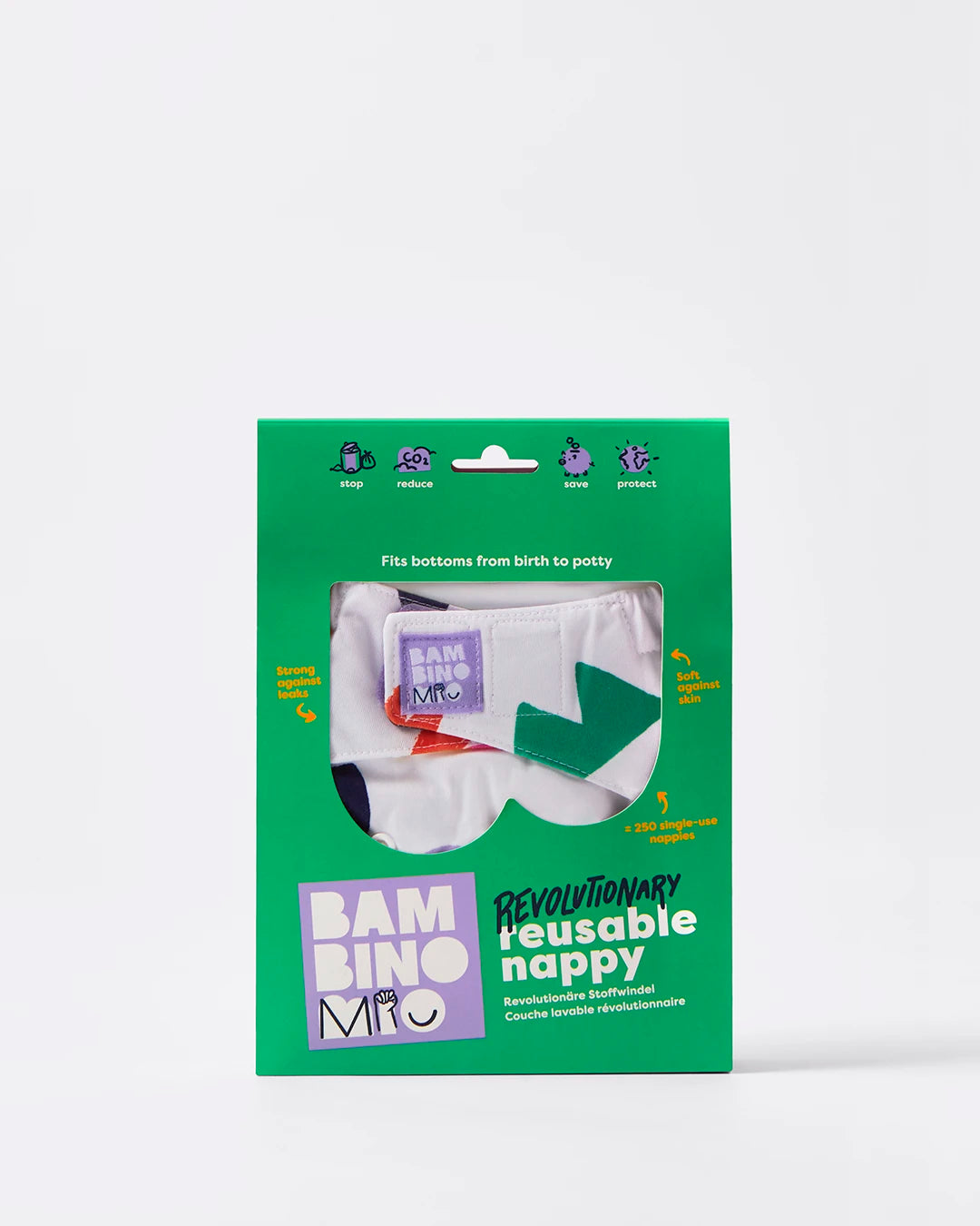 Mio Solo Save 20% Bambino Mio's award winning all in one resuable cloth  nappy at a great price.